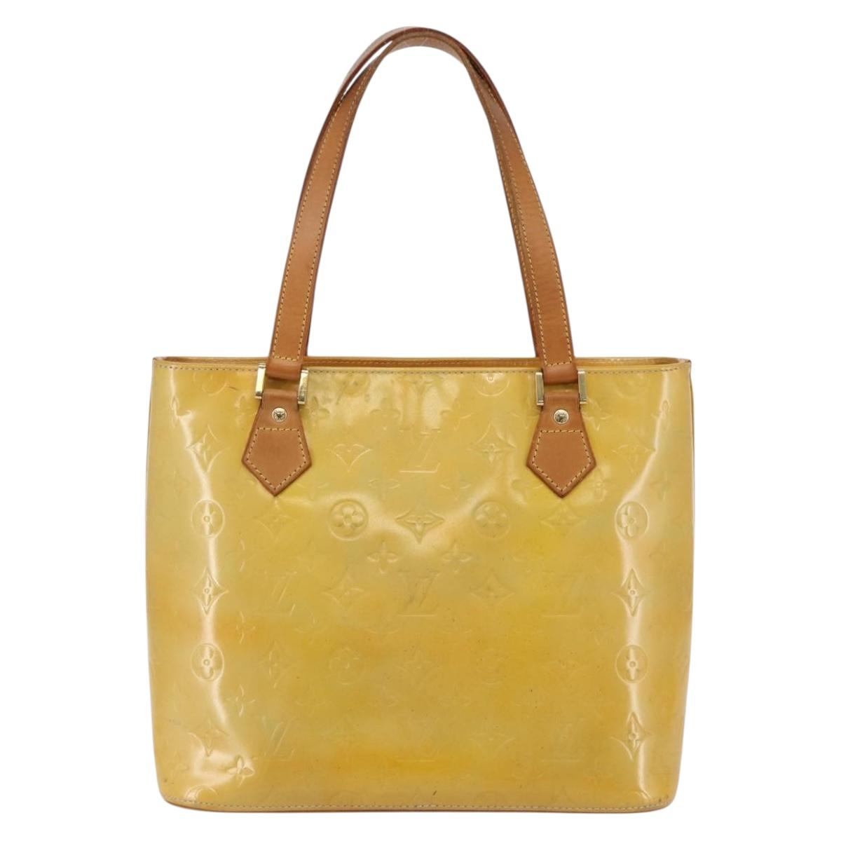 LOUIS VUITTON Monogram Vernis Houston Hand Bag Gris M91053 LV Auth gh955