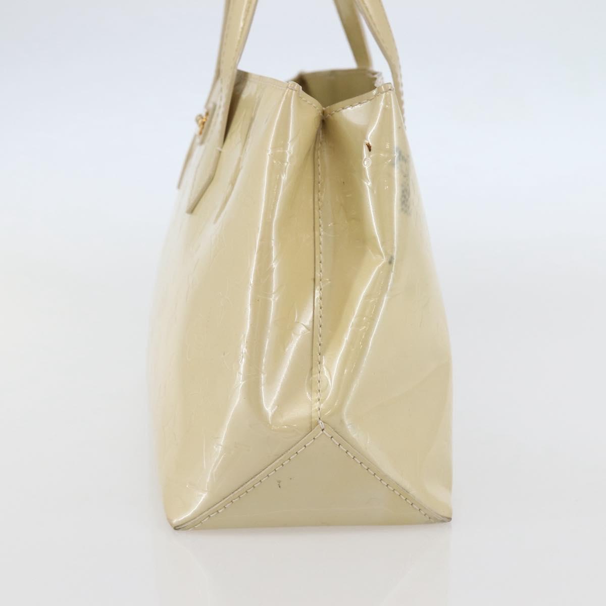 LOUIS VUITTON Monogram Vernis Wilshire PM Hand Bag Broncorail M91452 Auth gh956