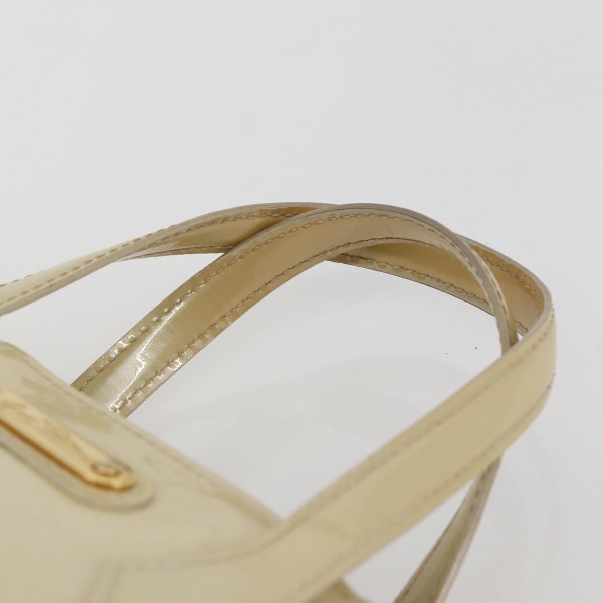 LOUIS VUITTON Monogram Vernis Wilshire PM Hand Bag Broncorail M91452 Auth gh956