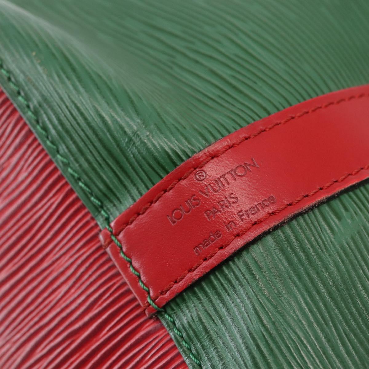 LOUIS VUITTON Epi Petit Noe Shoulder Bag Bicolor Green Red M44147 LV Auth gh959