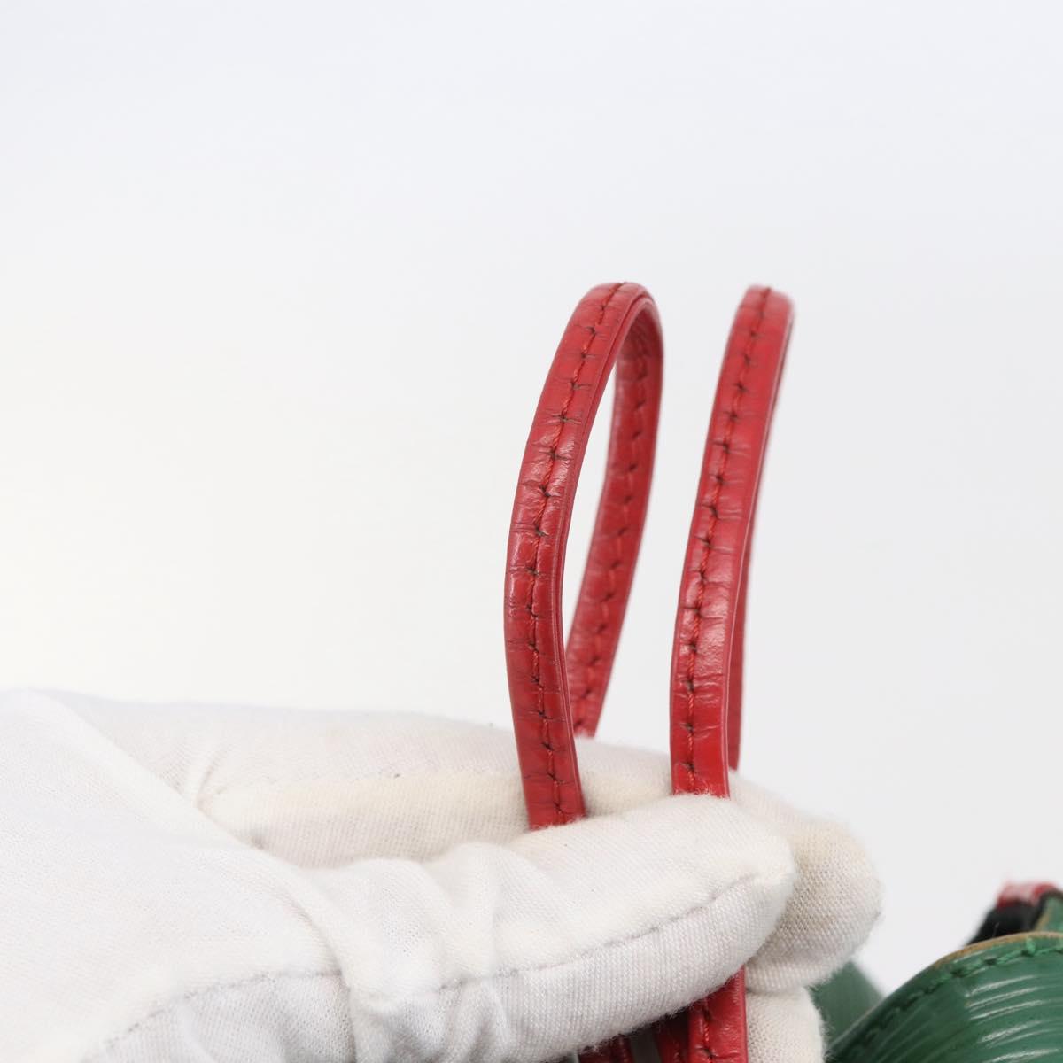 LOUIS VUITTON Epi Petit Noe Shoulder Bag Bicolor Green Red M44147 LV Auth gh959