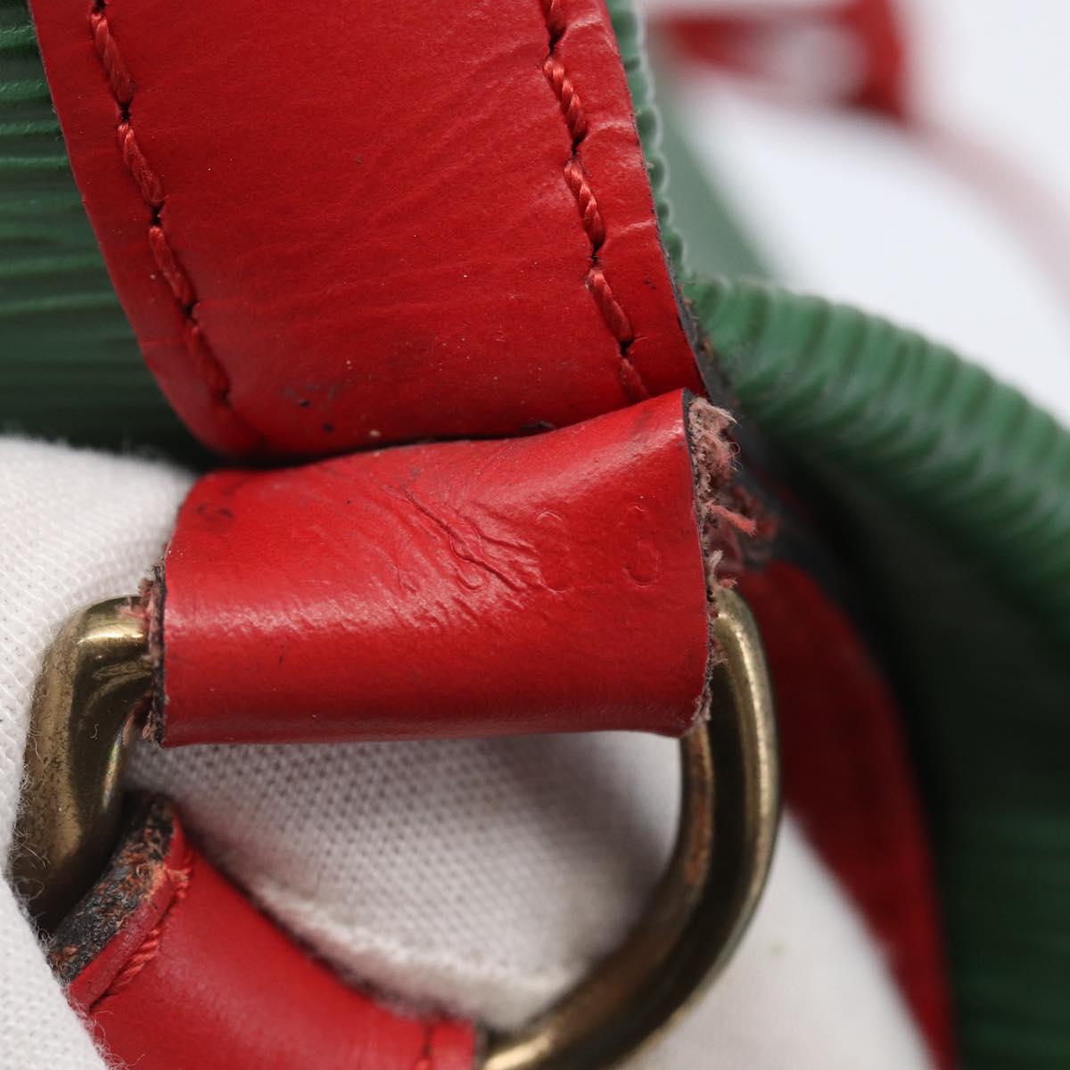 LOUIS VUITTON Epi Petit Noe Shoulder Bag Bicolor Green Red M44147 LV Auth gh959