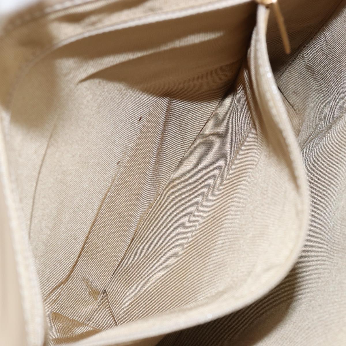 CHANEL Tote Bag Enamel Yellow Gold CC Auth gh968