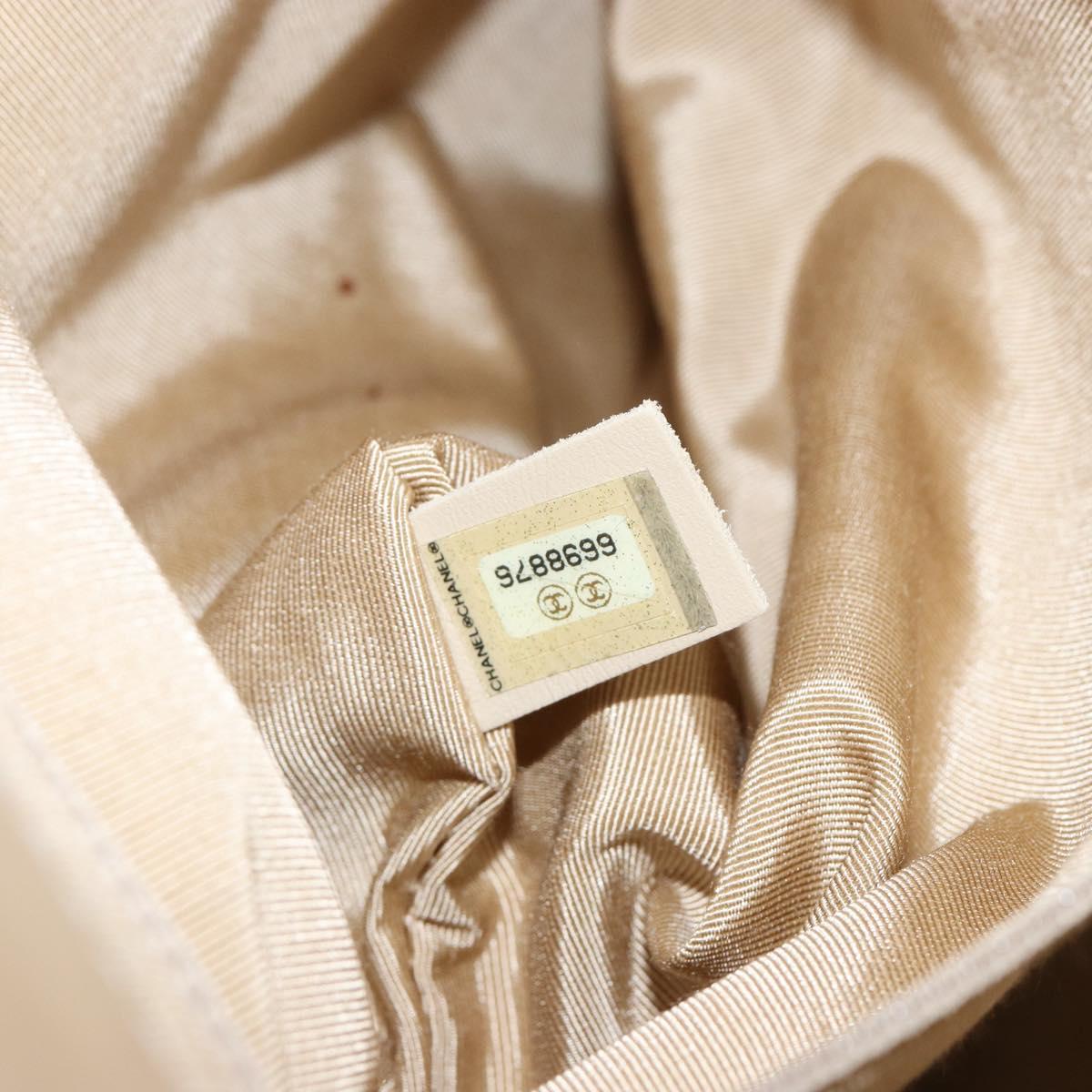 CHANEL Tote Bag Enamel Yellow Gold CC Auth gh968