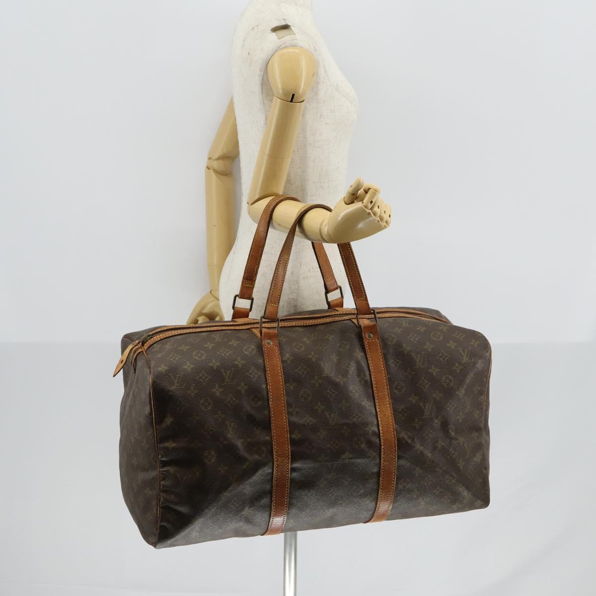 LOUIS VUITTON Monogram Sac Souple 55 Boston Bag M41622 LV Auth gh975