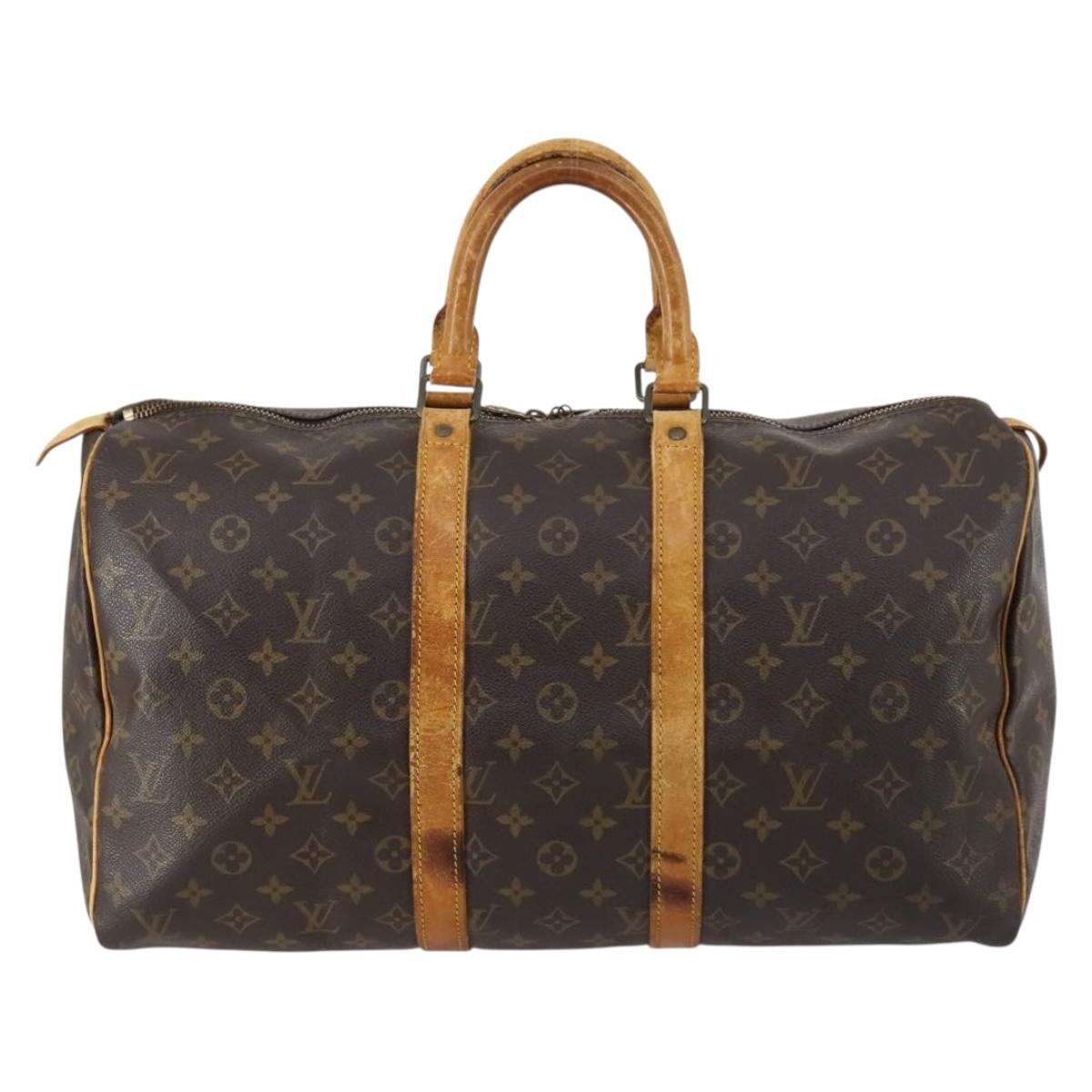 LOUIS VUITTON Monogram Keepall 45 Boston Bag M41428 LV Auth gh976
