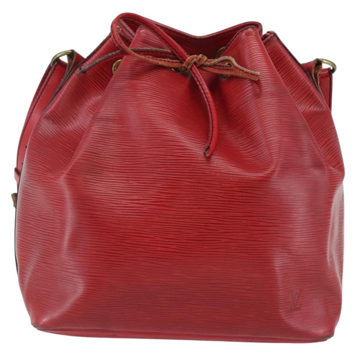 LOUIS VUITTON Epi Petit Noe Shoulder Bag Red M44107 LV Auth gh981