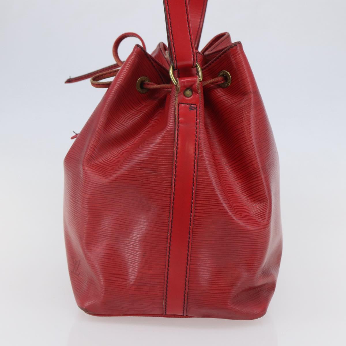 LOUIS VUITTON Epi Petit Noe Shoulder Bag Red M44107 LV Auth gh981
