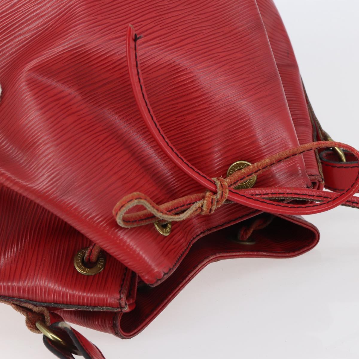 LOUIS VUITTON Epi Petit Noe Shoulder Bag Red M44107 LV Auth gh981