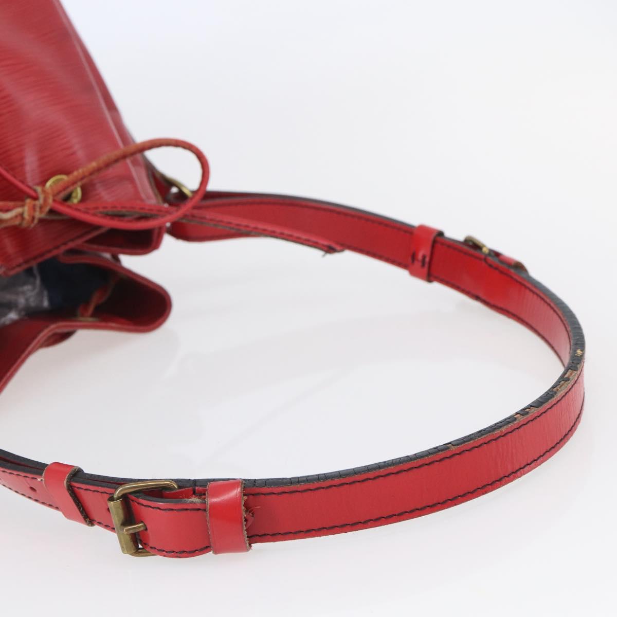 LOUIS VUITTON Epi Petit Noe Shoulder Bag Red M44107 LV Auth gh981