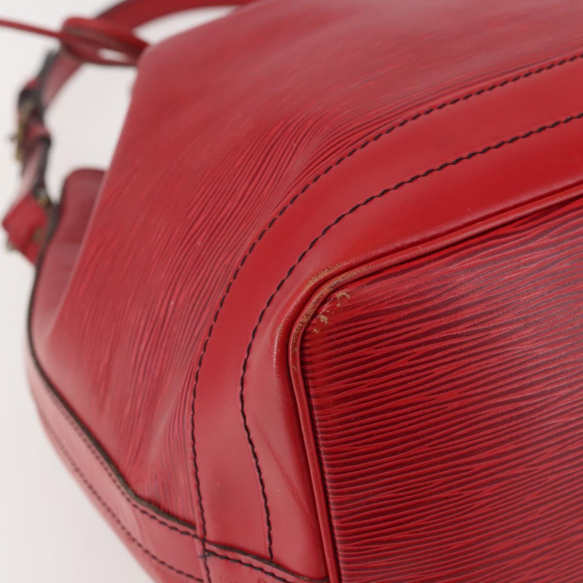 LOUIS VUITTON Epi Noe Shoulder Bag Red M44007 LV Auth gh982