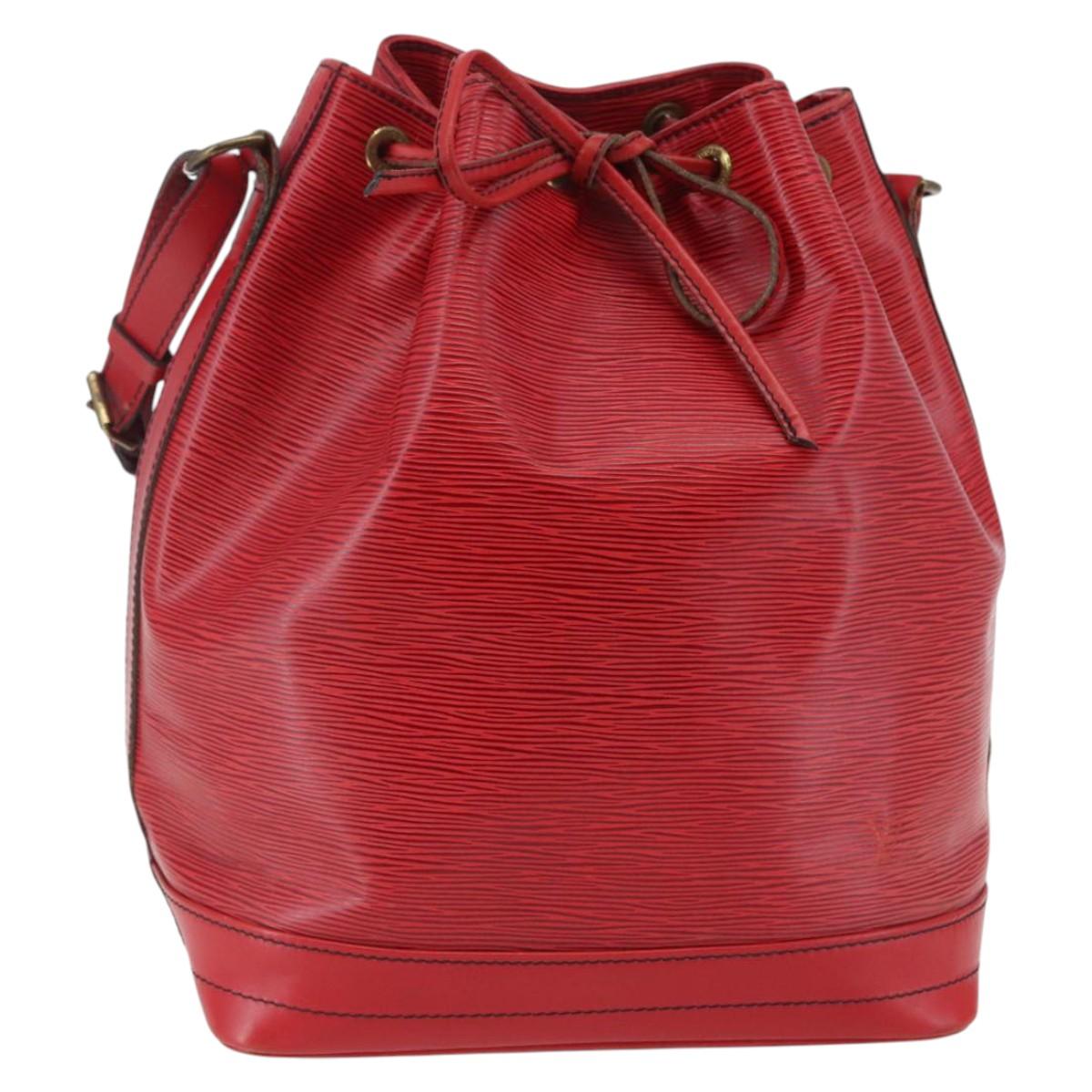LOUIS VUITTON Epi Noe Shoulder Bag Red M44007 LV Auth gh982