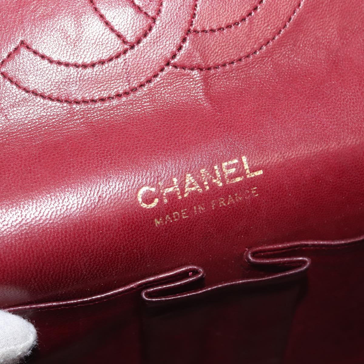 CHANEL Matelasse Chain Shoulder Bag Cotton Black Gold CC Auth gh984