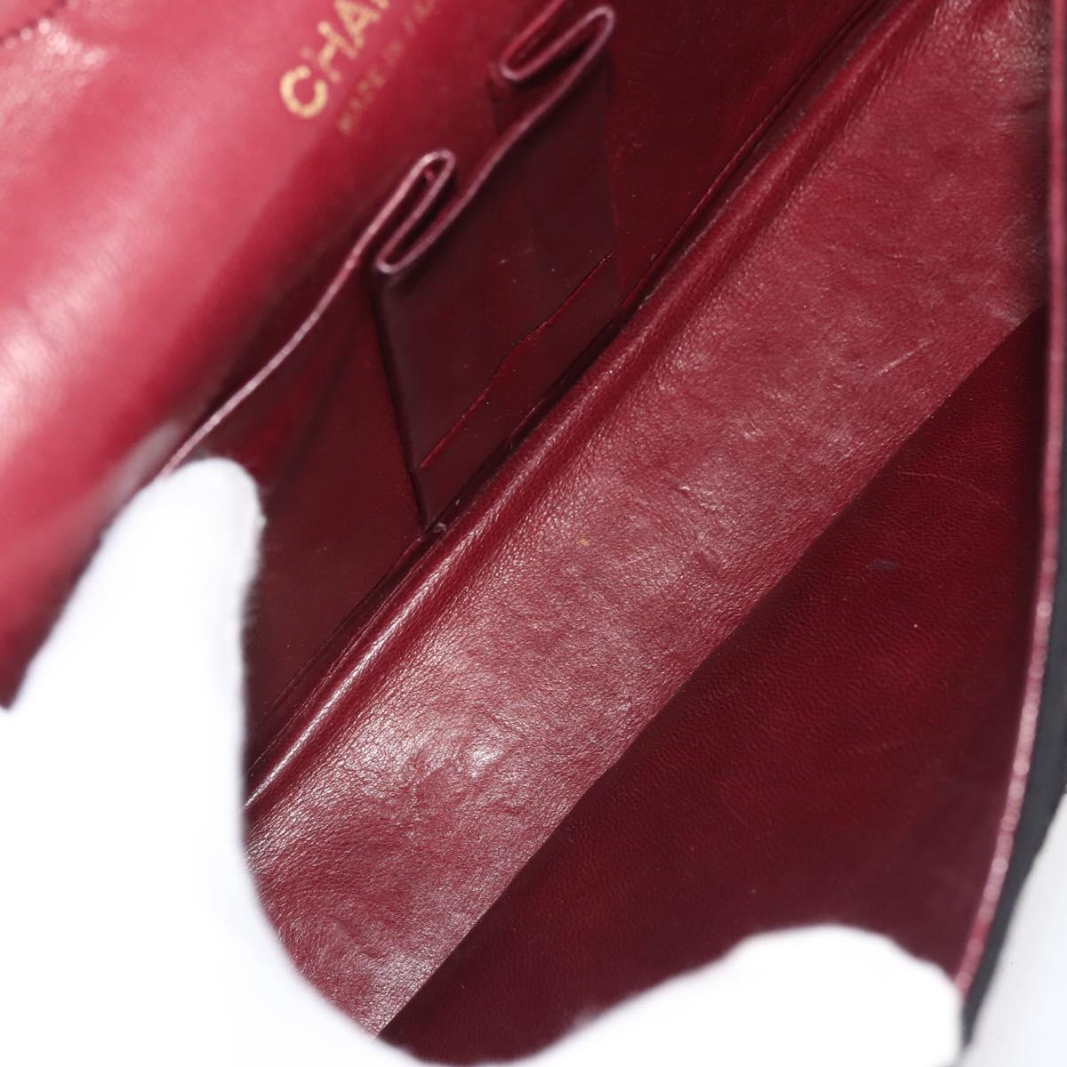 CHANEL Matelasse 25 Chain Shoulder Bag cotton Black Gold CC Auth gh984