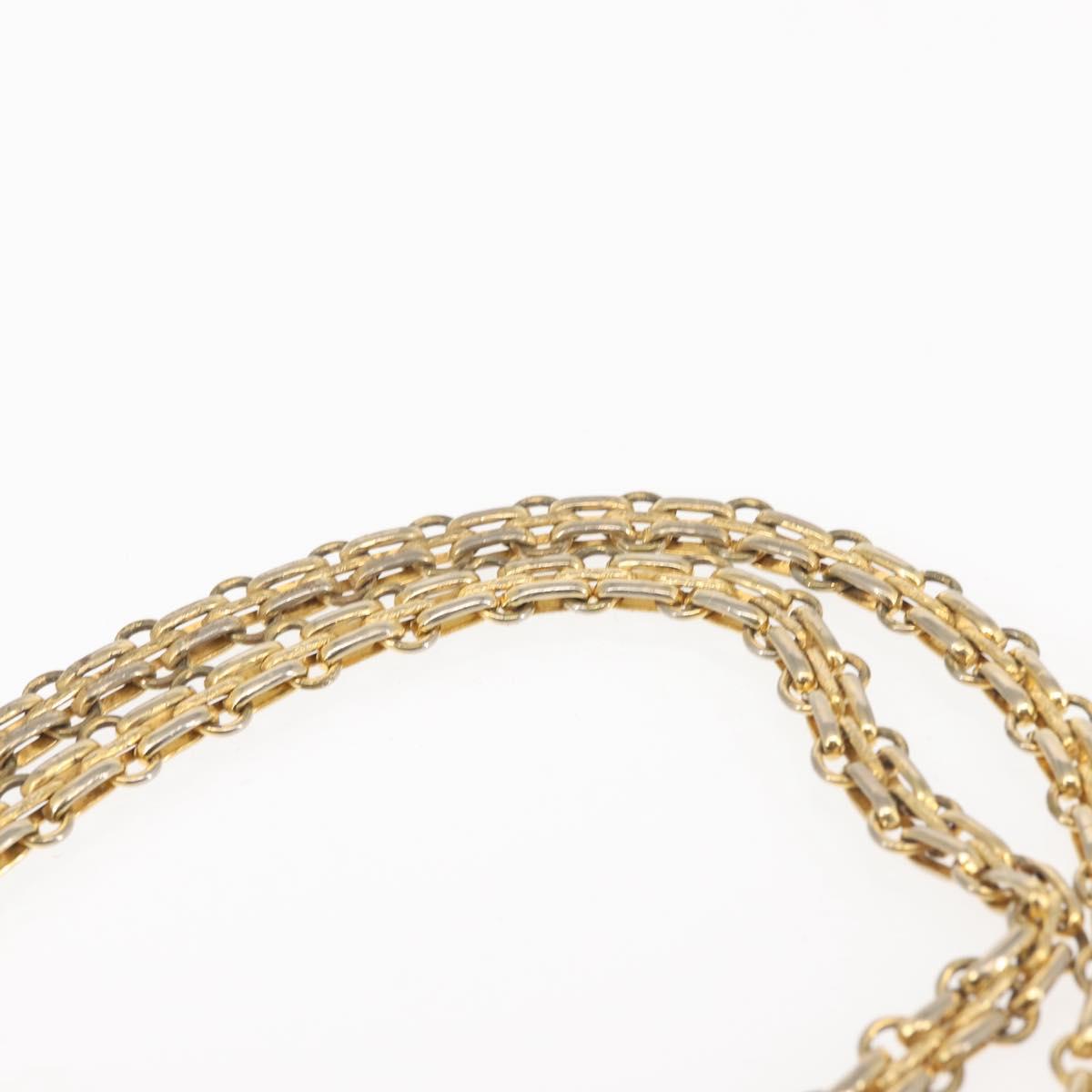 CHANEL Matelasse Chain Shoulder Bag Cotton Black Gold CC Auth gh984