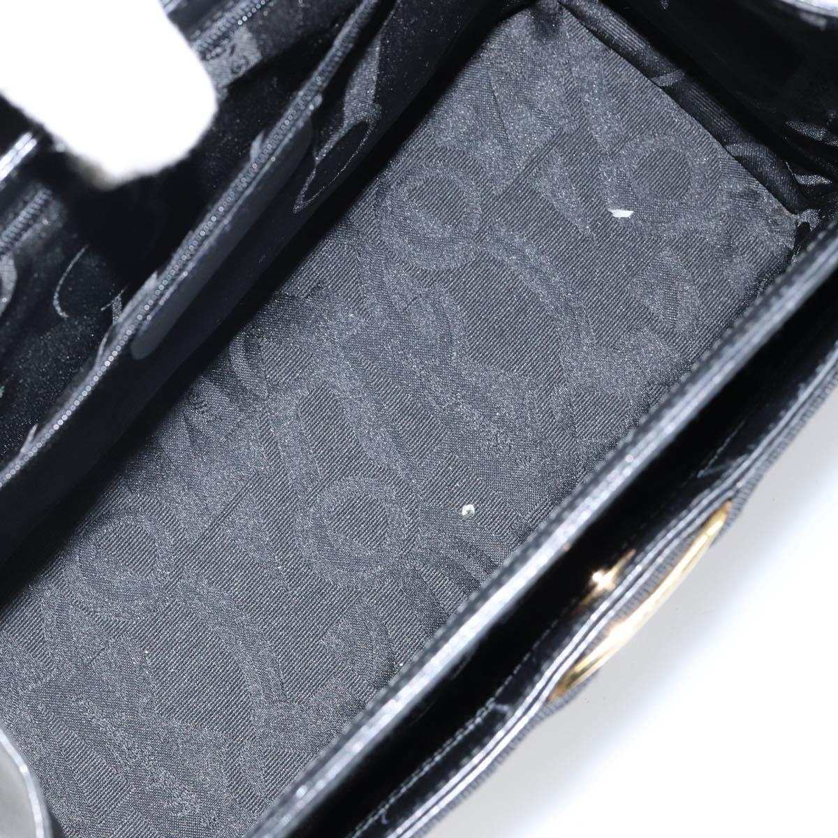 Salvatore Ferragamo Vala Shoulder Bag Leather Black Gold Auth gh986