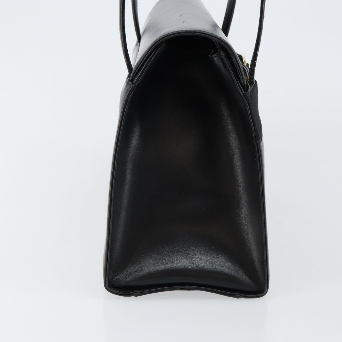 Salvatore Ferragamo Vala Shoulder Bag Leather Black Gold Auth gh986