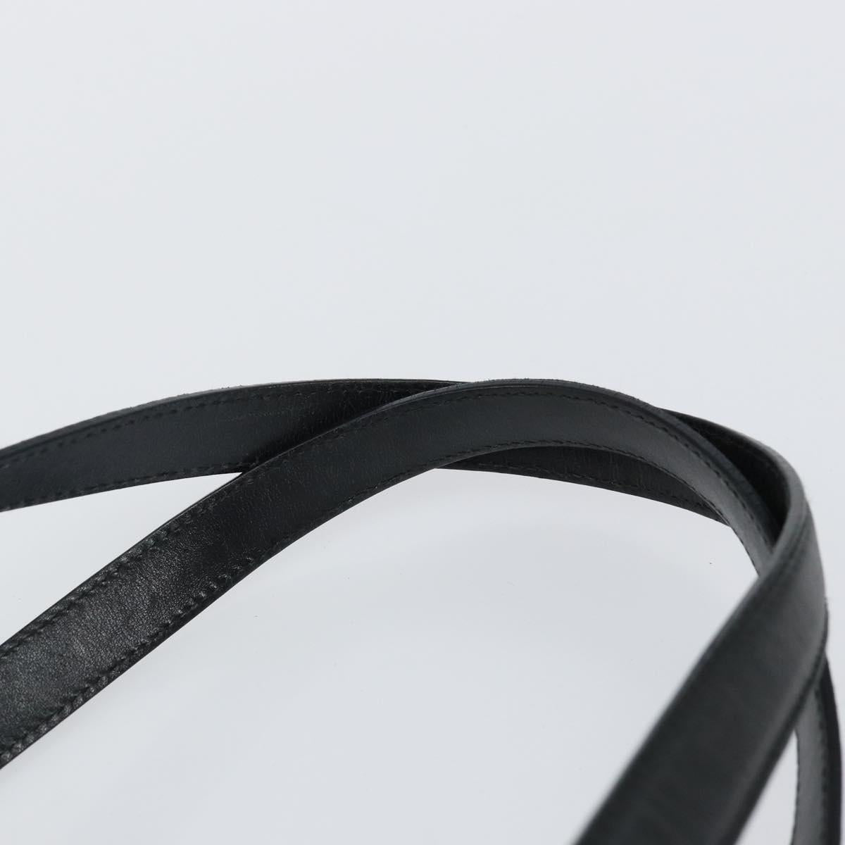 Salvatore Ferragamo Vala Shoulder Bag Leather Black Gold Auth gh986