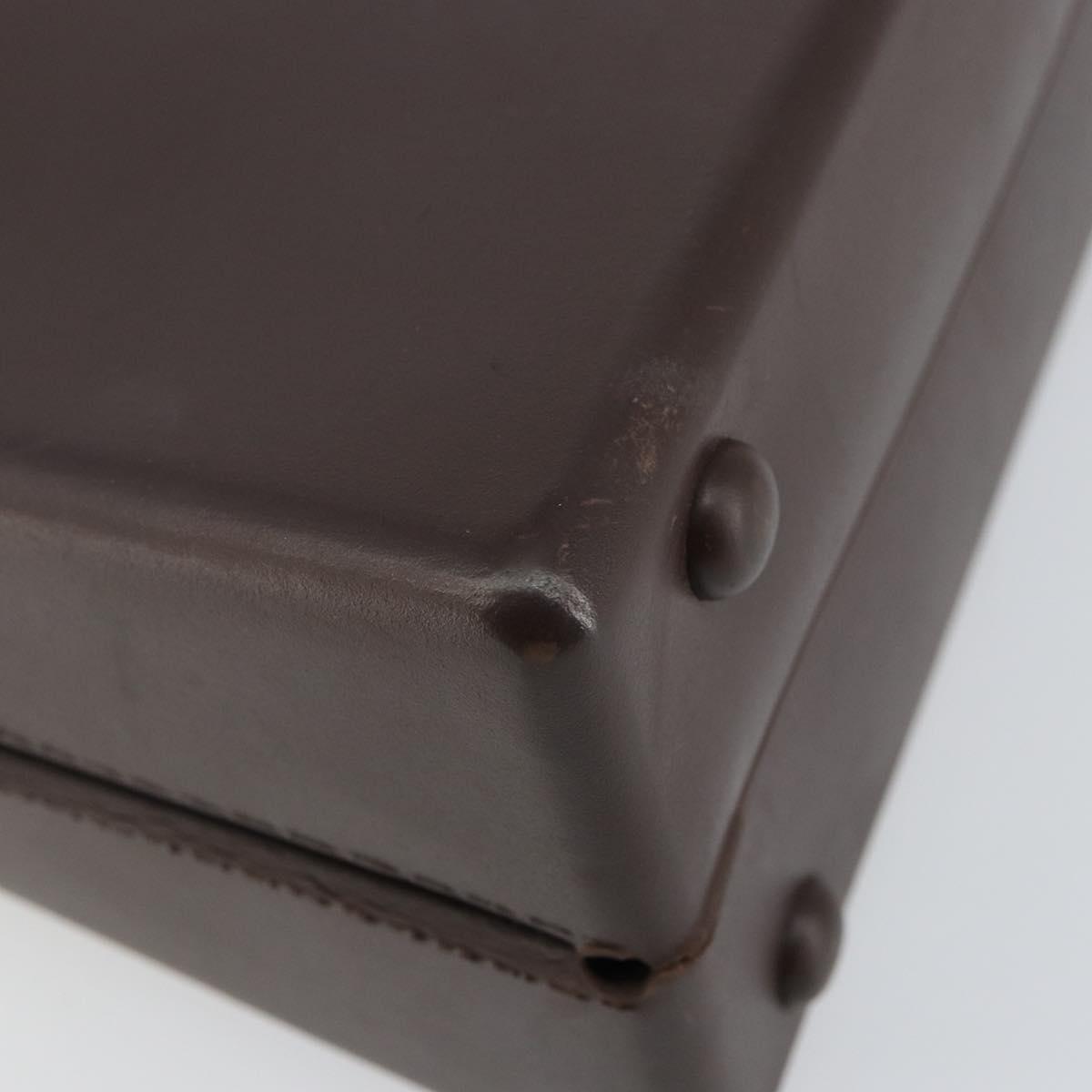 Salvatore Ferragamo Gancini Hand Bag Rubber Brown Auth gh987