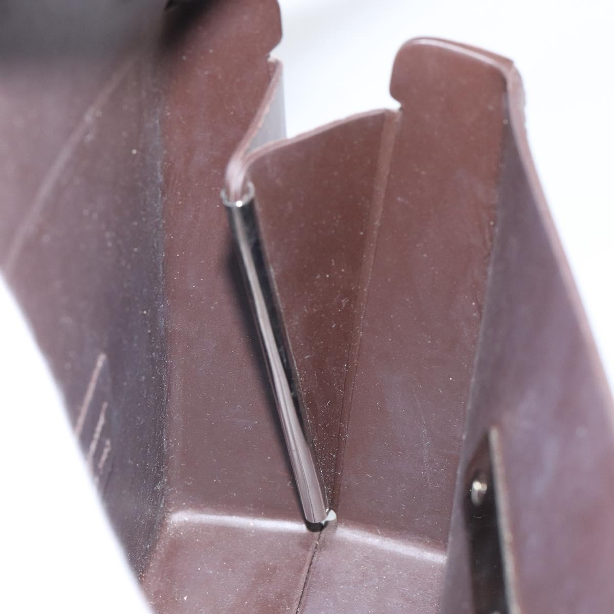 Salvatore Ferragamo Gancini Hand Bag Rubber Brown Auth gh987