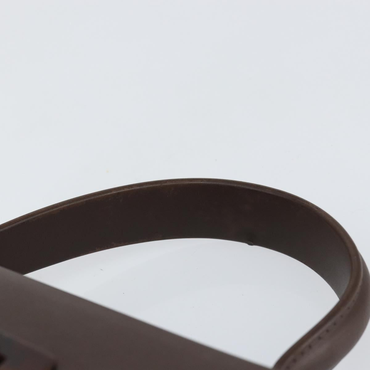 Salvatore Ferragamo Gancini Hand Bag Rubber Brown Auth gh987