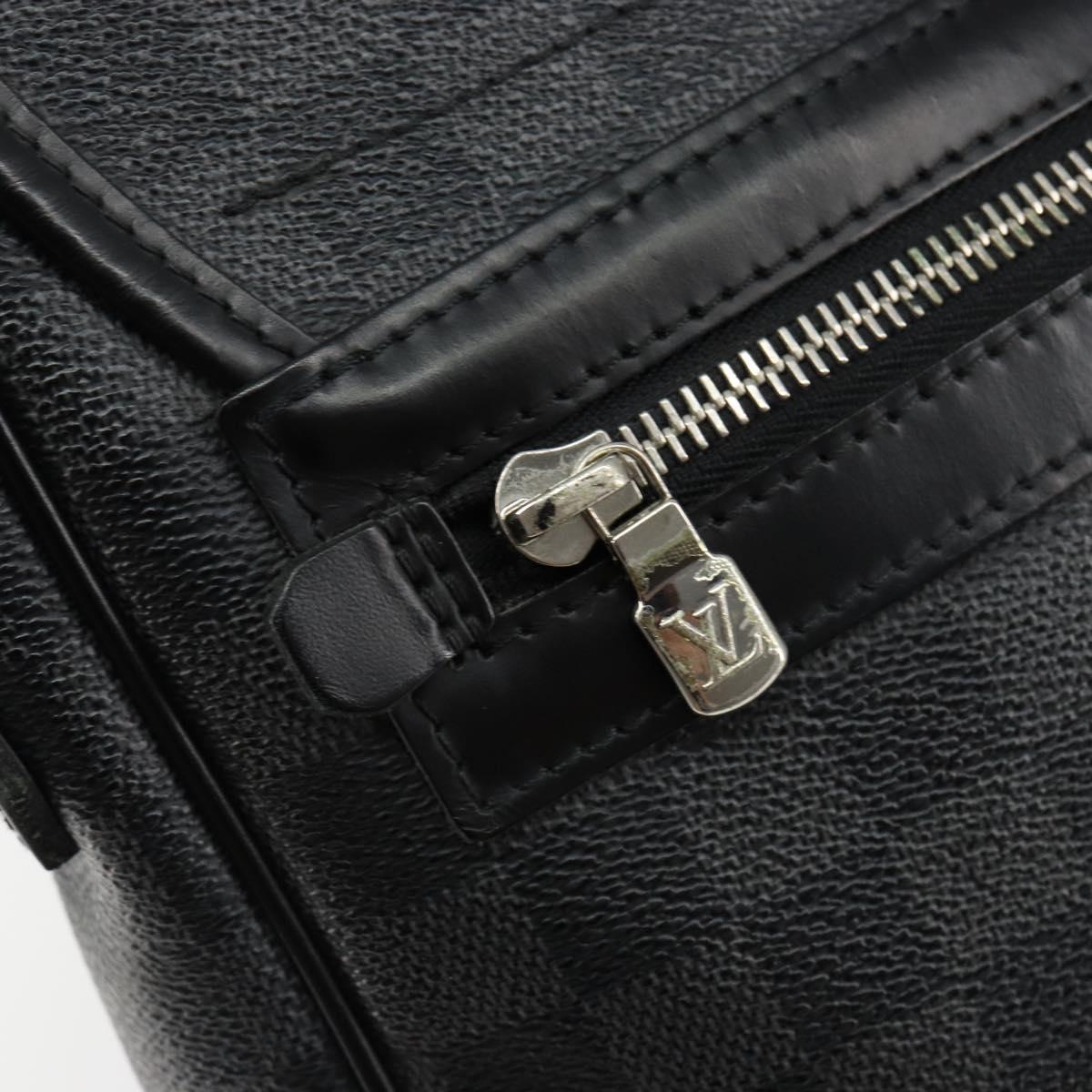 LOUIS VUITTON Damier Graphite District GM Shoulder Bag N41271 LV Auth gh993