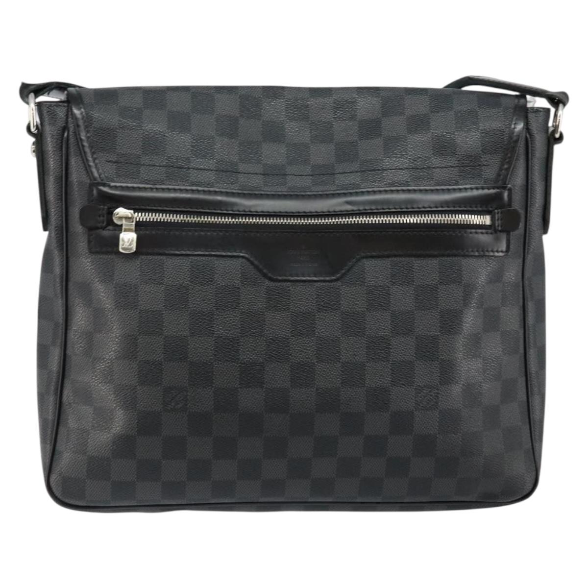 LOUIS VUITTON Damier Graphite District GM Shoulder Bag N41271 LV Auth gh993