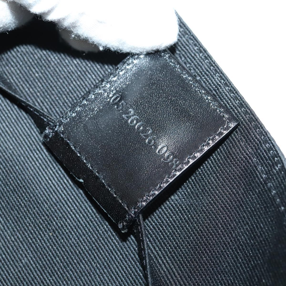 FENDI Tote Bag Nylon Black Silver Auth gh996