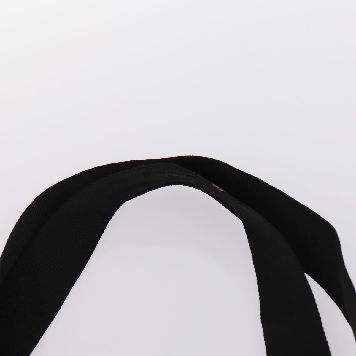 FENDI Tote Bag Nylon Black Silver Auth gh996