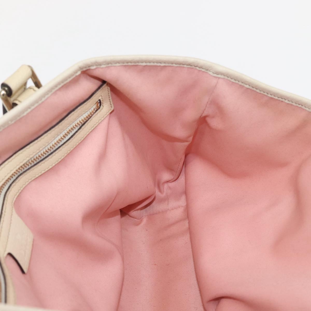 GUCCI GG Canvas Sherry Line Tote Bag Pink Gold khaki 137396 Auth gh999