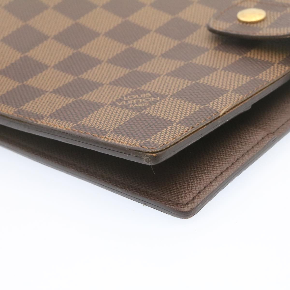 LOUIS VUITTON Damier Ebene Agenda GM Day Planner Cover R20009 LV Auth am1268gV