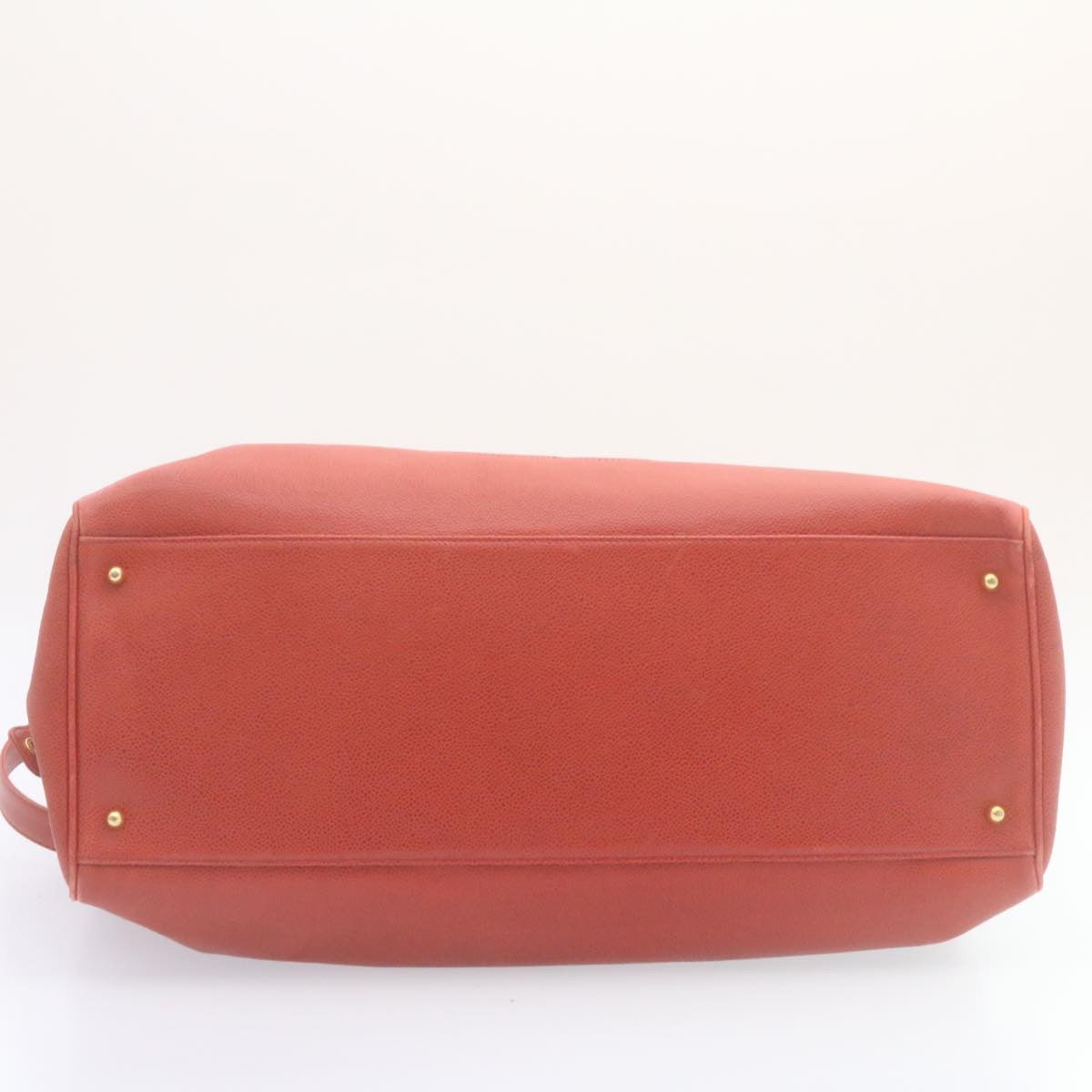 CHANEL Chain COCO Mark Super model bag Shoulder Bag Caviar Skin Red CC Auth am2162gSAV