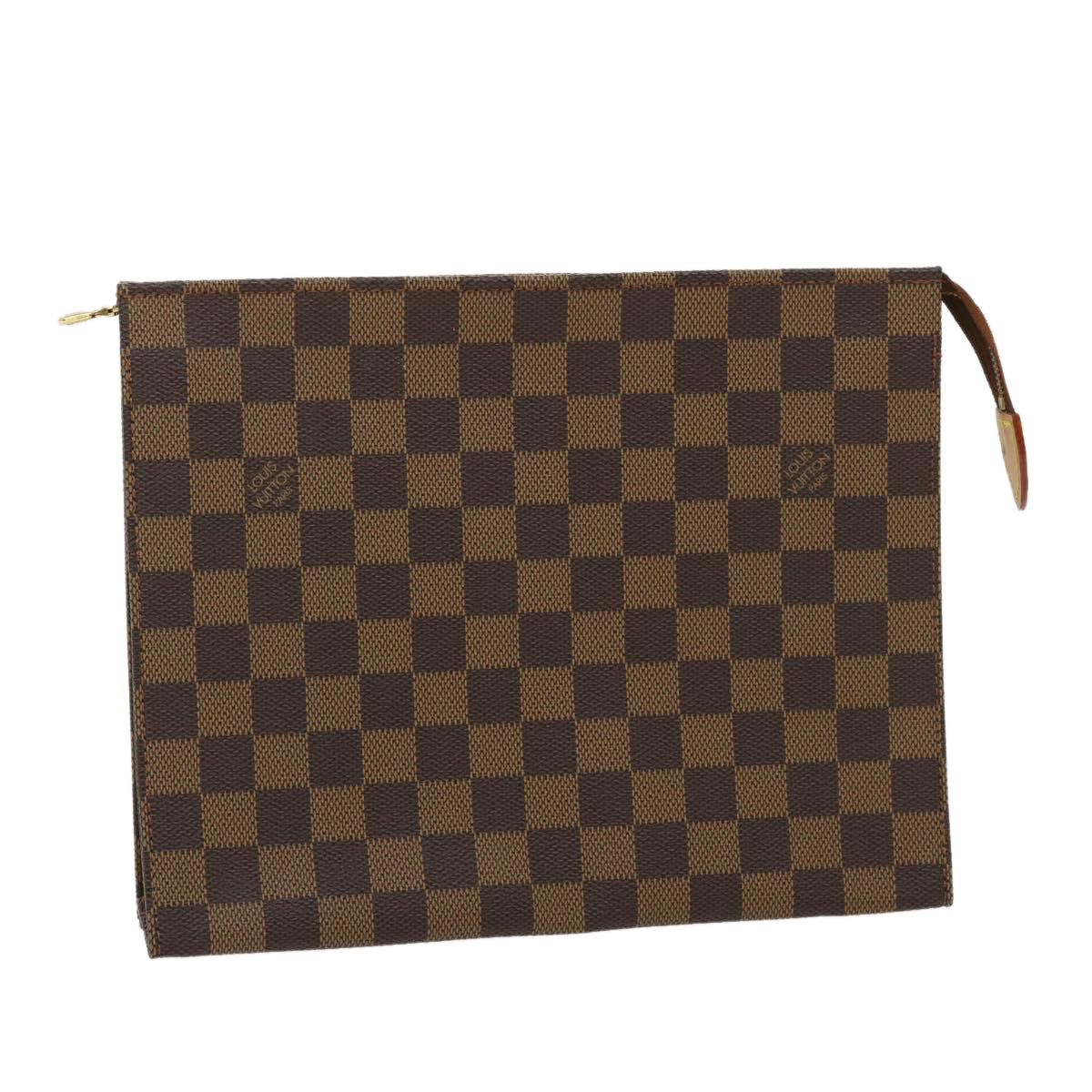 LOUIS VUITTON Damier Ebene Poche Toilette 26 Pouch N47543 LV Auth am2487g