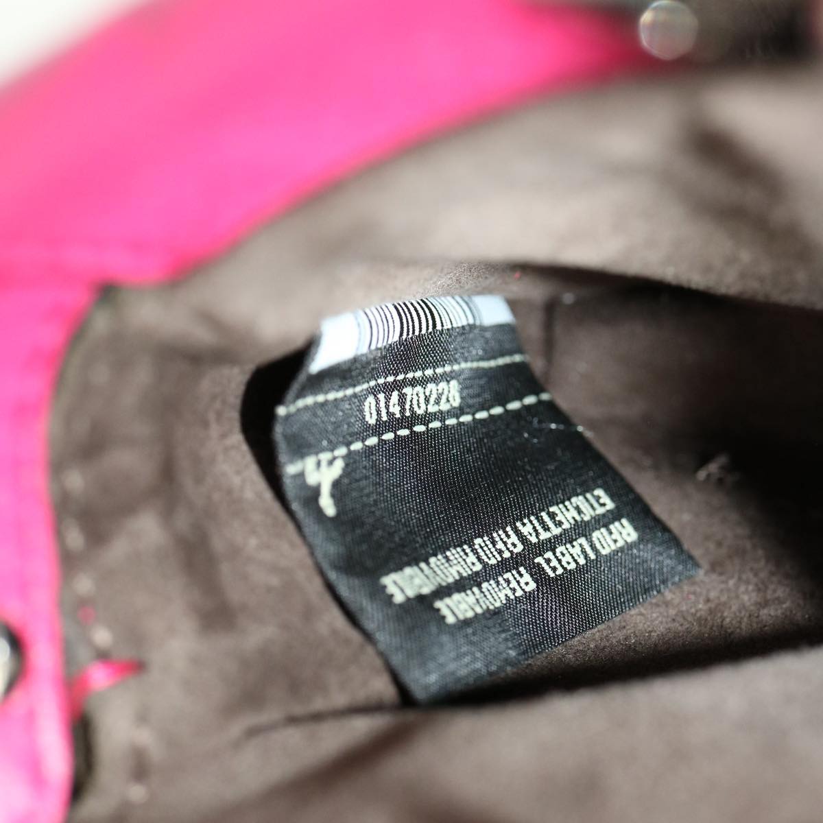 FENDI Micro Peek A Boo Hand Bag Leather 2way Pink Auth am2705gAV