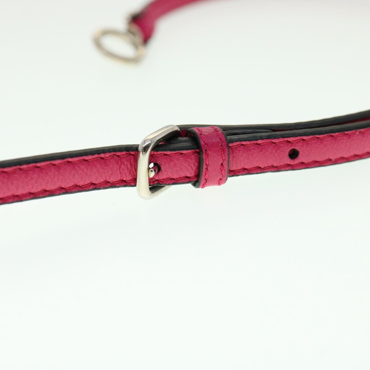 FENDI Micro Peek A Boo Hand Bag Leather 2way Pink Auth am2705gAV