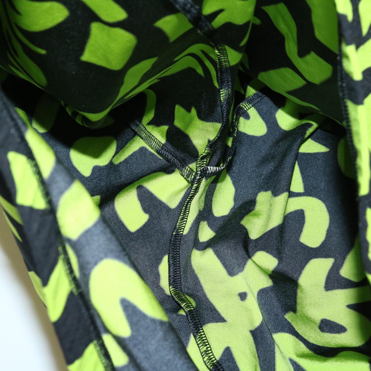 LOUIS VUITTON Monogram graffiti Pants Nylon Green Black LV Auth am2793g