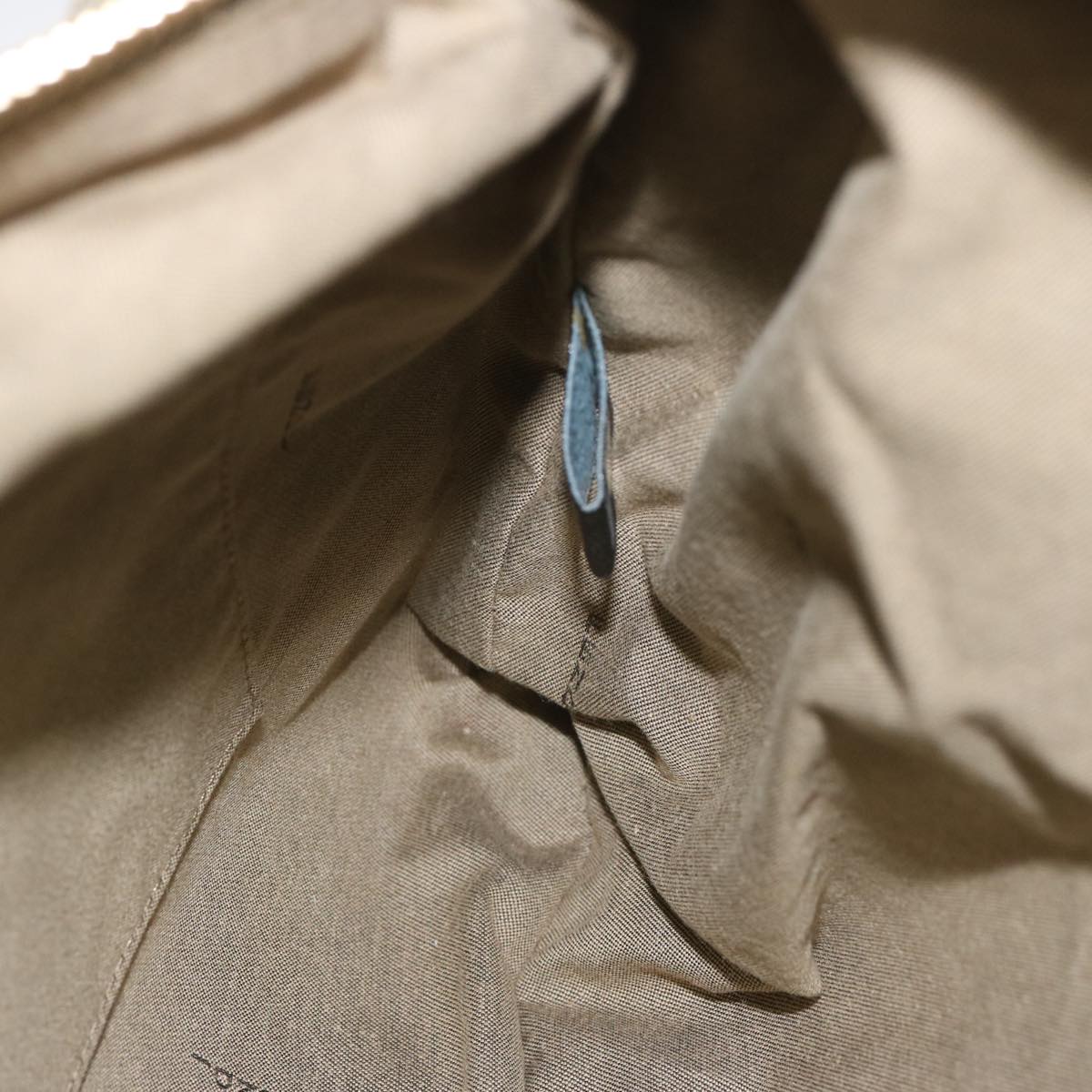 FENDI Shoulder Bag Leather Bronze Auth hk1152