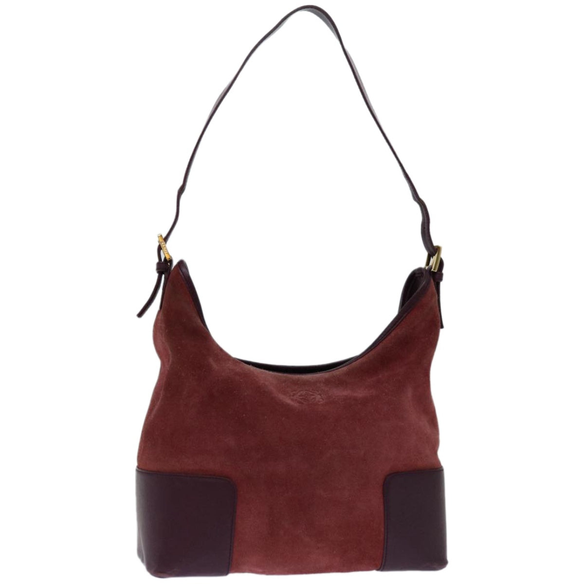 LOEWE Shoulder Bag Suede Purple Auth hk1162