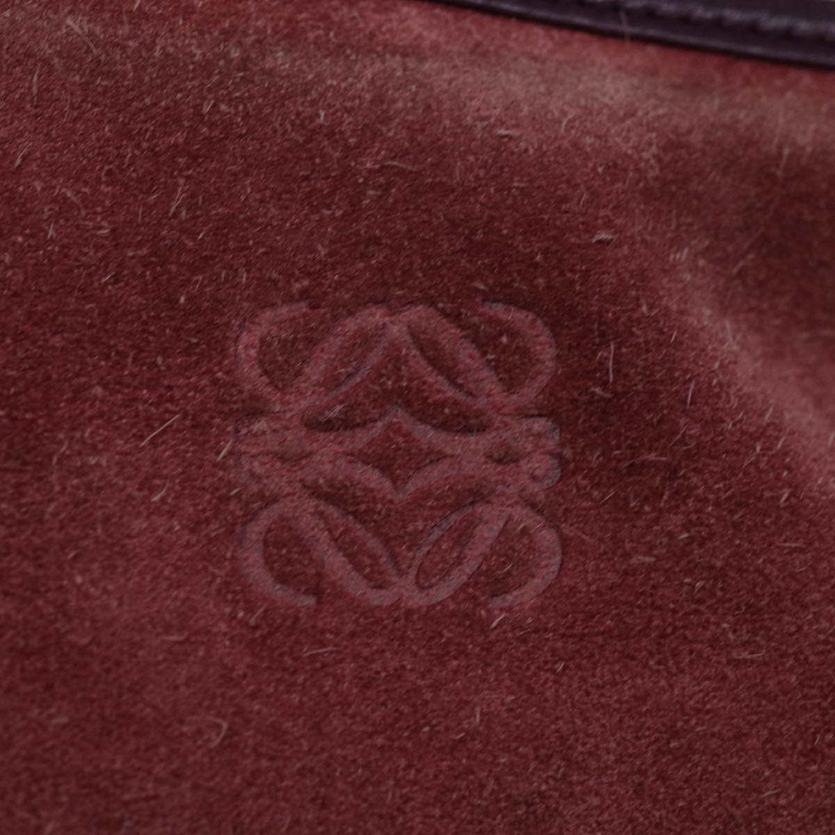 LOEWE Shoulder Bag Suede Purple Auth hk1162