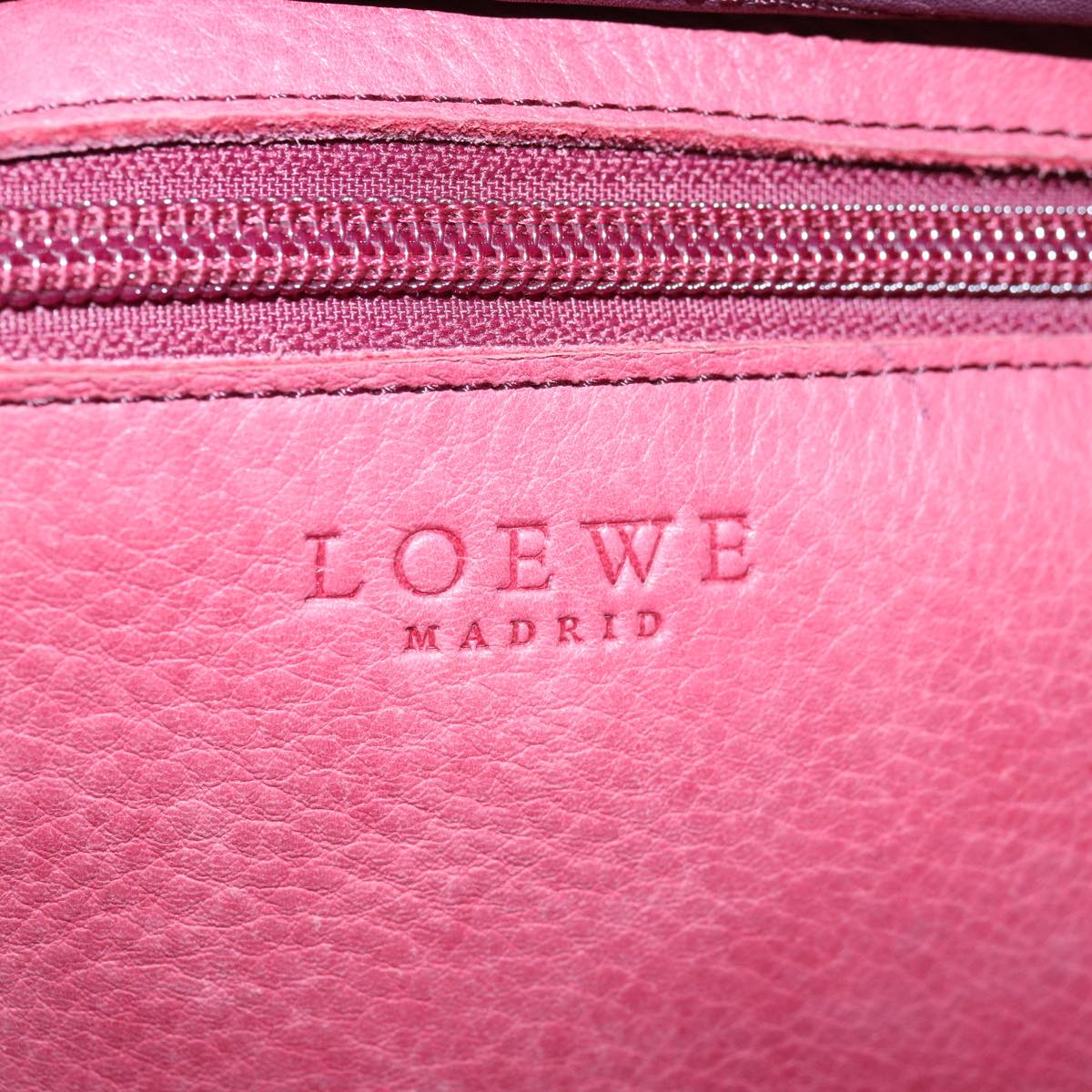 LOEWE Shoulder Bag Suede Purple Auth hk1162