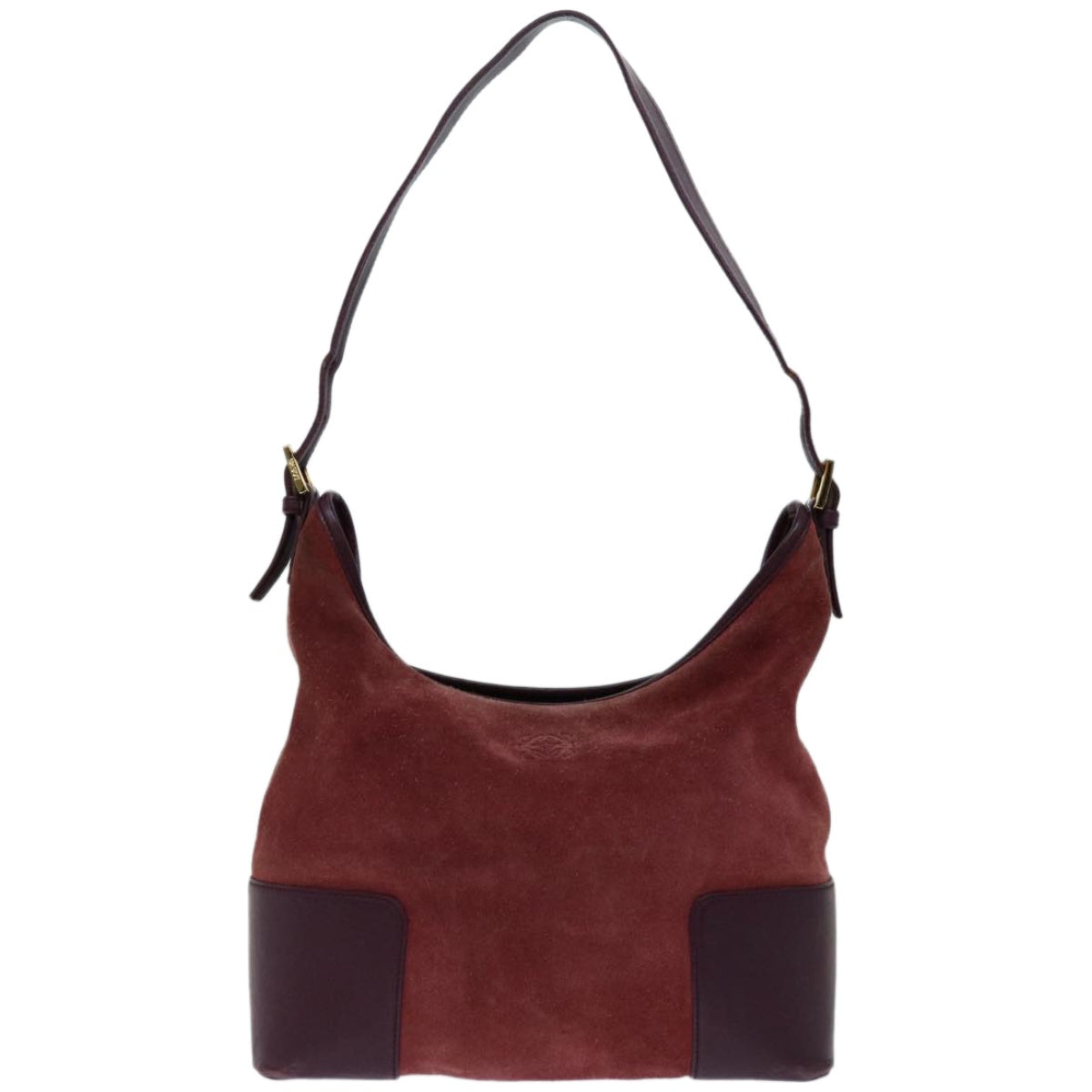 LOEWE Shoulder Bag Suede Purple Auth hk1162