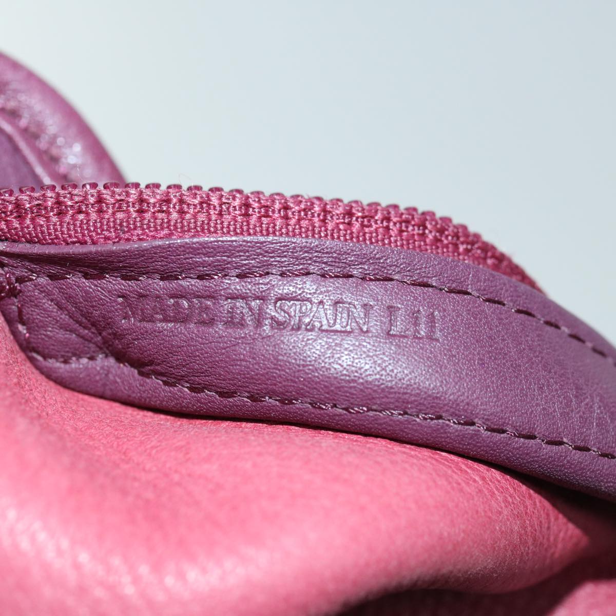 LOEWE Shoulder Bag Suede Purple Auth hk1162