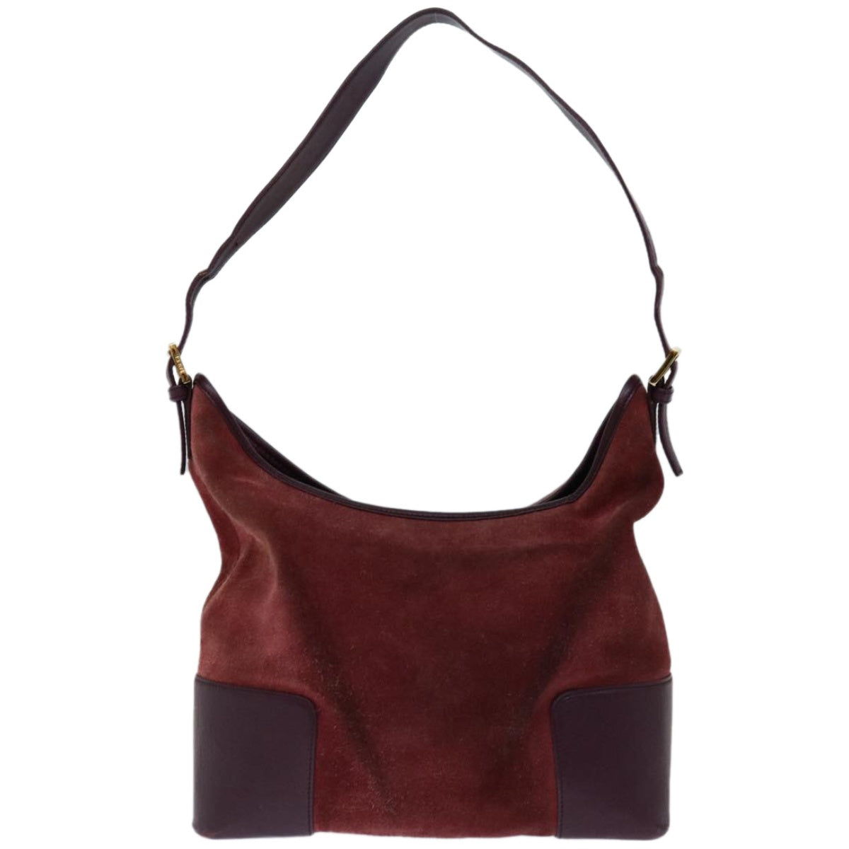 LOEWE Shoulder Bag Suede Purple Auth hk1162