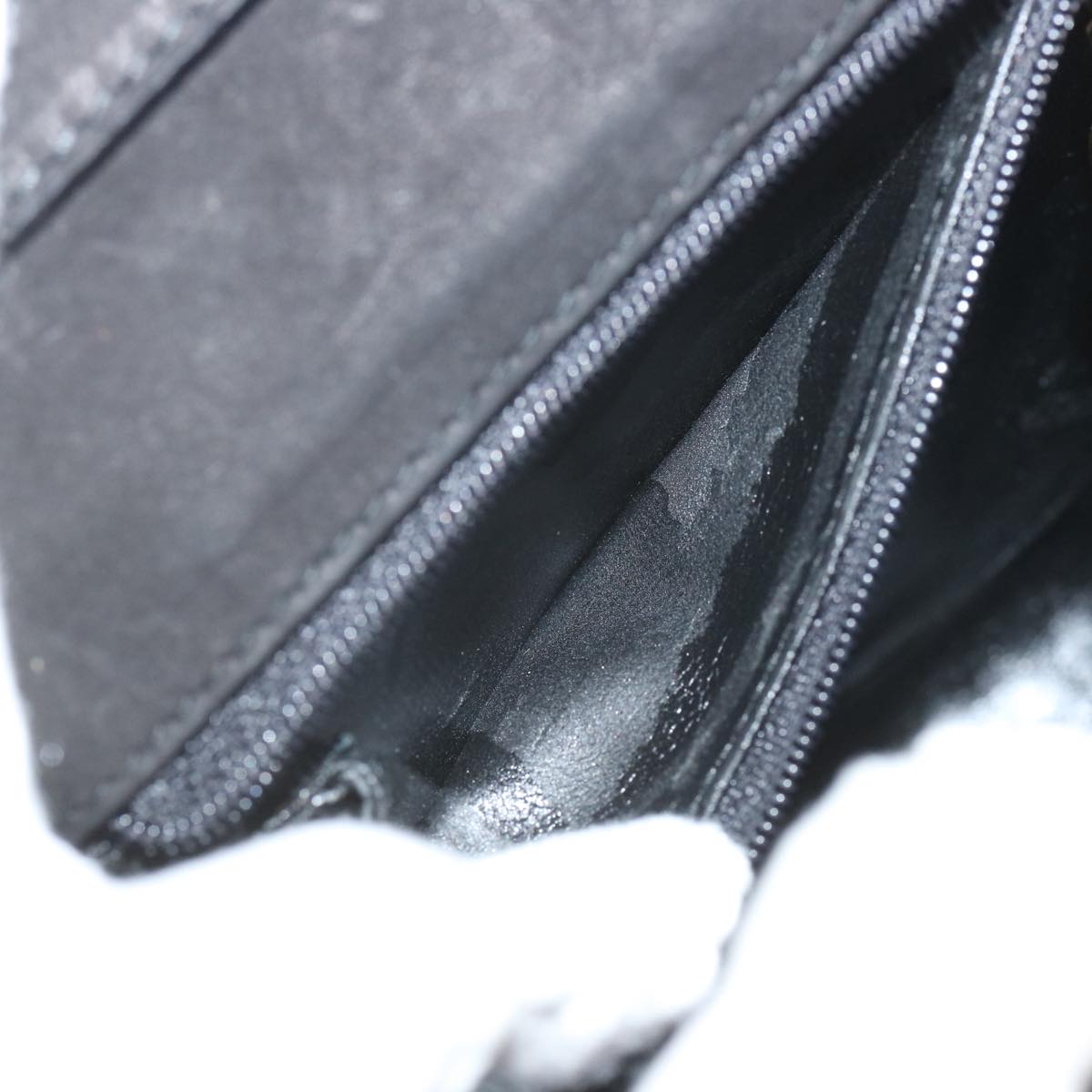 Salvatore Ferragamo Hand Bag Suede 2way Black Auth hk1171