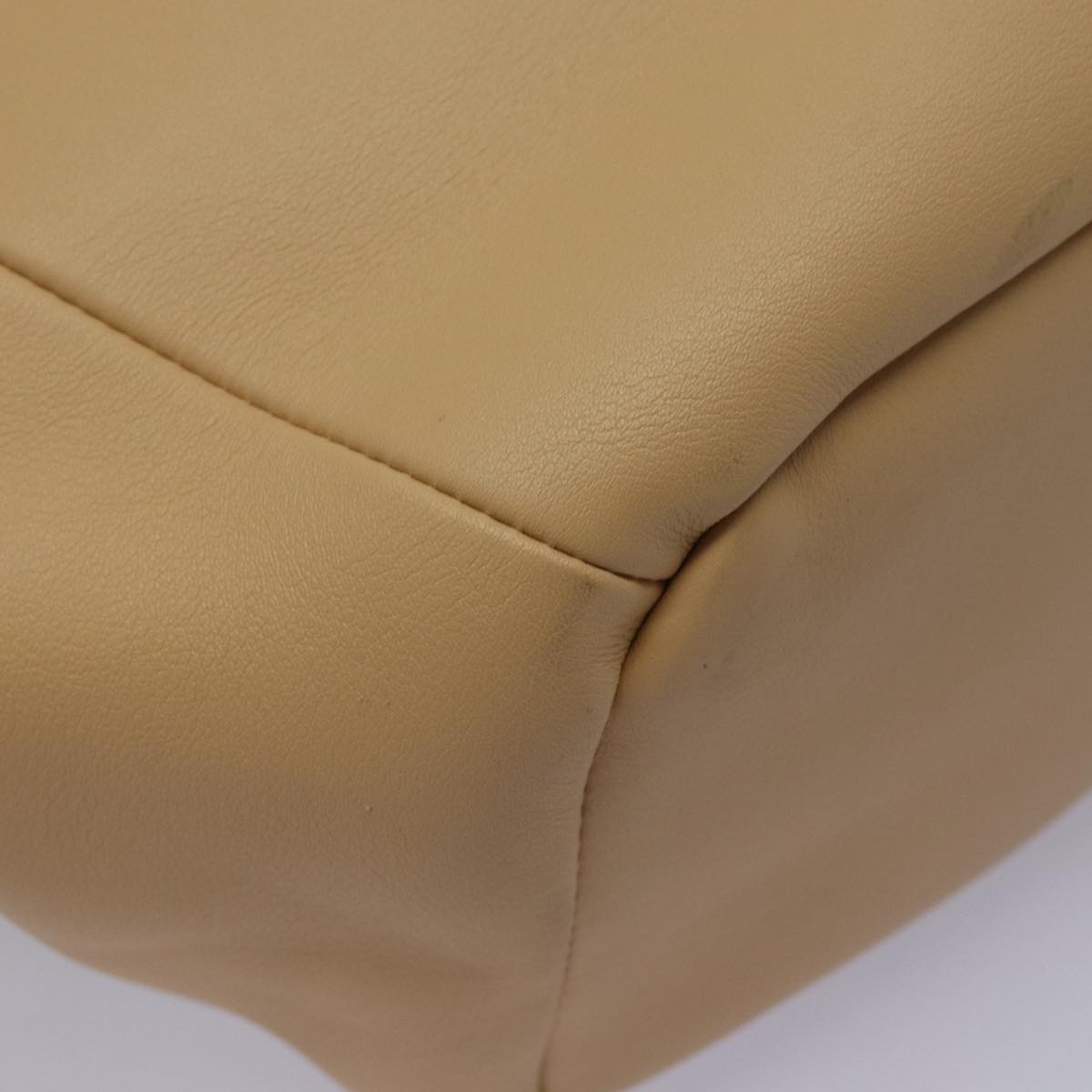 BOTTEGA VENETA Hand Bag Leather 2way Beige Auth hk1443V