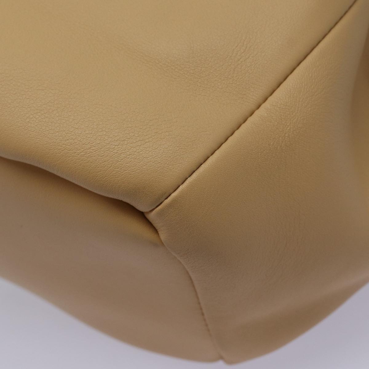 BOTTEGA VENETA Hand Bag Leather 2way Beige Auth hk1443V