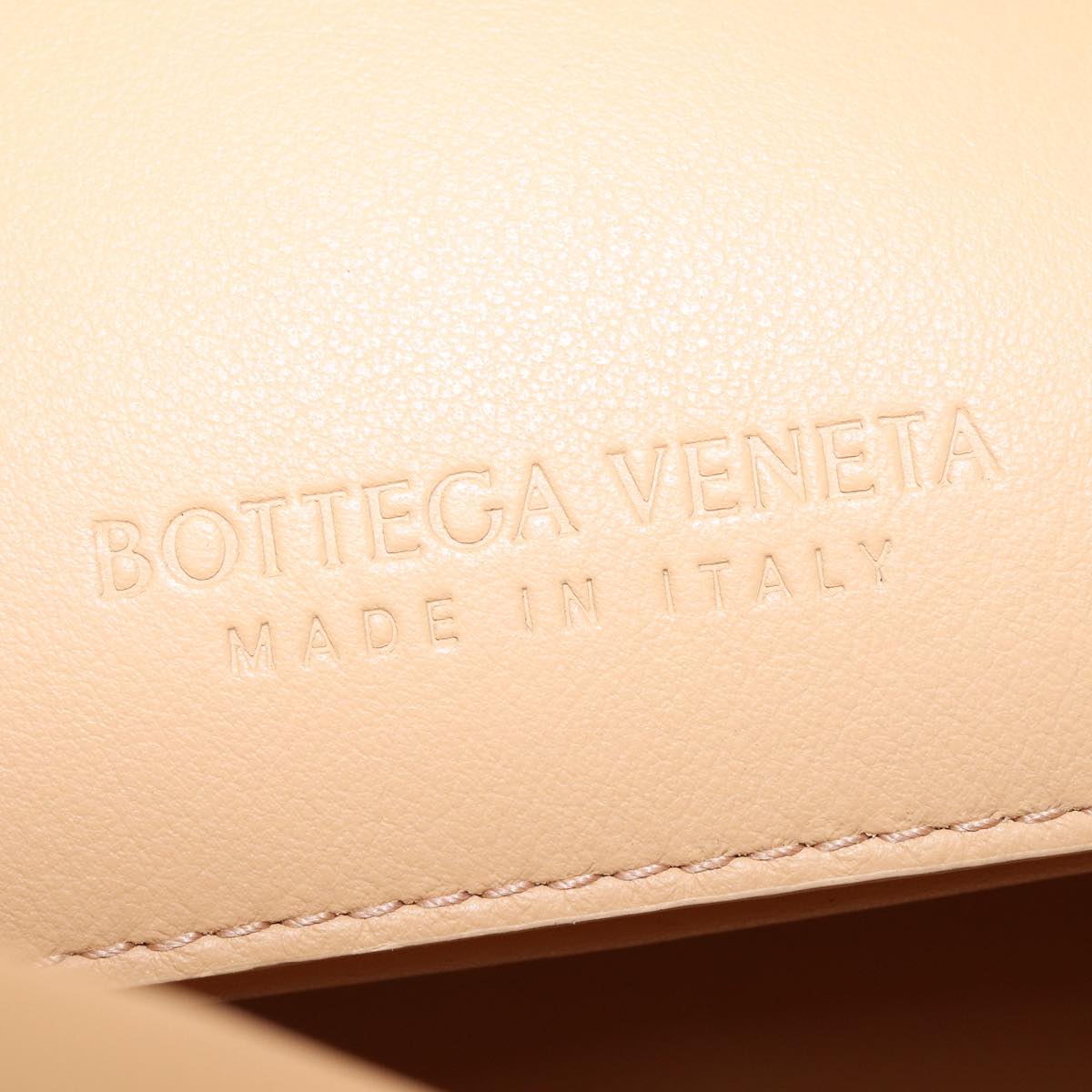 BOTTEGA VENETA Hand Bag Leather 2way Beige Auth hk1443V