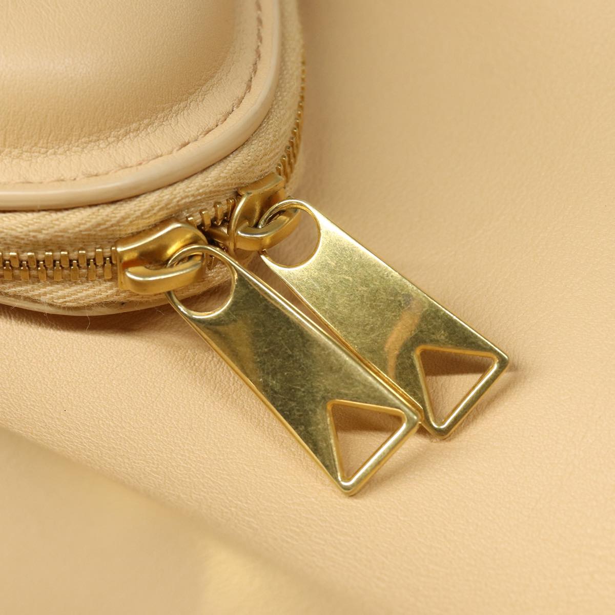 BOTTEGA VENETA Hand Bag Leather 2way Beige Auth hk1443V