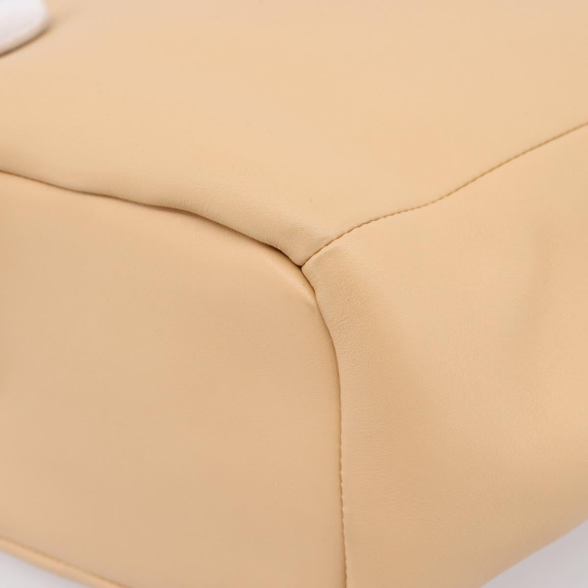 BOTTEGA VENETA Hand Bag Leather 2way Beige Auth hk1443V