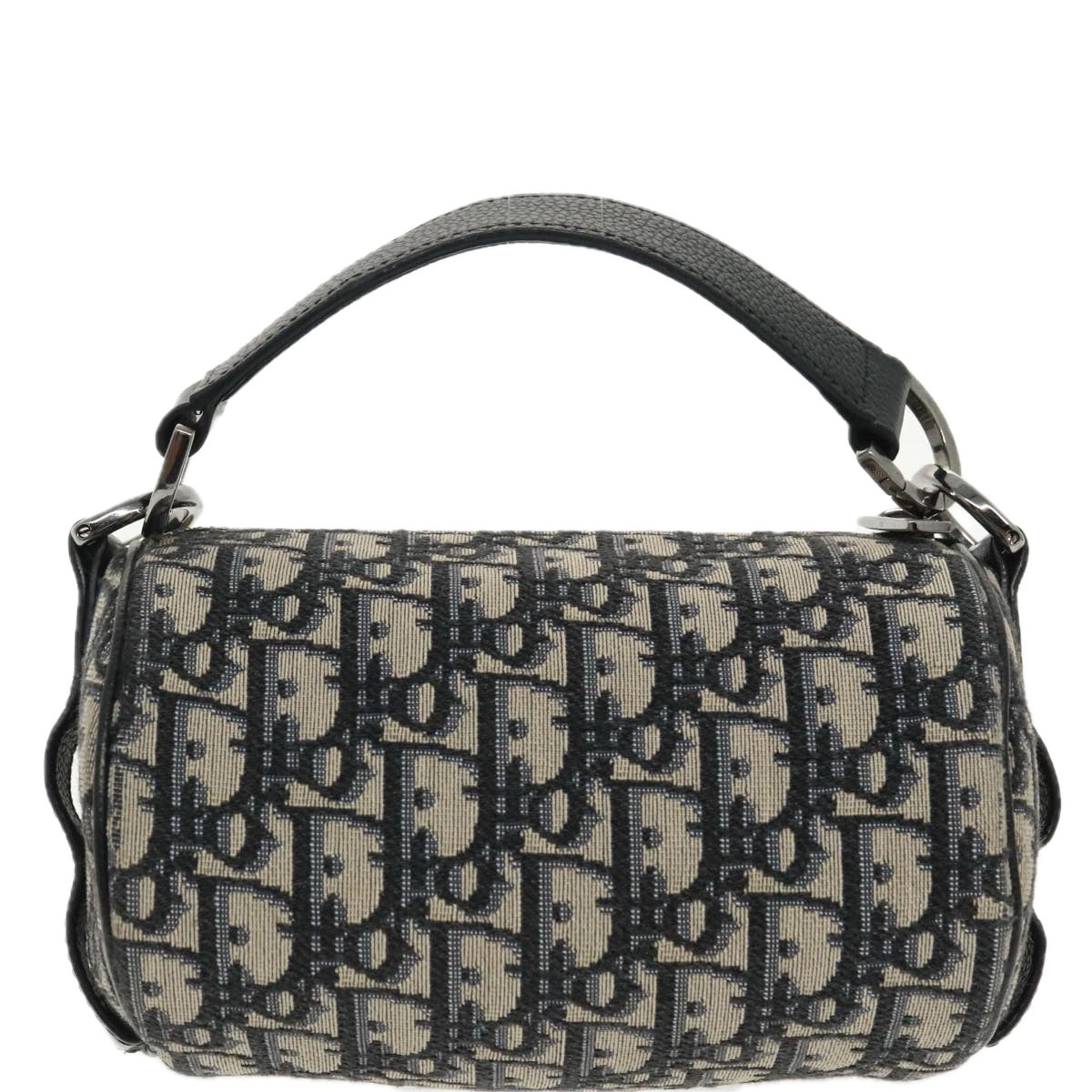 Christian Dior Trotter Canvas Oblique Shoulder Bag Blue Auth hk1747V